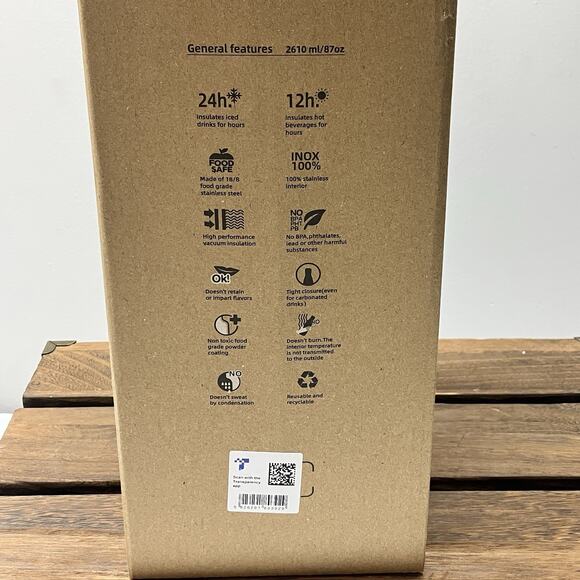 BJPKPK 87 oz. Ombré Insulated Water Bottle Carrying Handle Stainless Steel - Picture 4 of 8